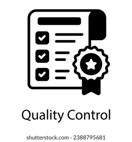 A list of quality control solid icon