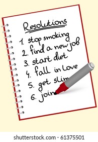 a list of resolutions for starting new life