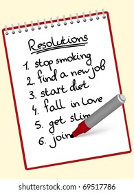 a list of resolutions for starting new life
