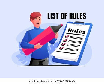 list or rules reading guidance making checklist