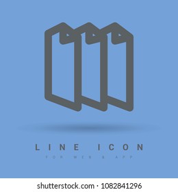 List set minimal vector icon. Blank set flat line icon for websites and mobile minimalistic flat design.