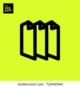 List set minimal vector icon. Blank set flat line icon for websites and mobile minimalistic flat design.