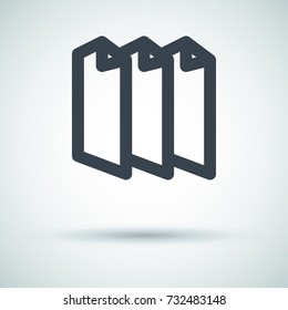 List set minimal vector icon. Blank set flat line icon for websites and mobile minimalistic flat design.