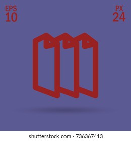 List set minimal vector icon. Blank set flat line icon for websites and mobile minimalistic flat design.