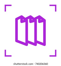 List set minimal vector icon. Blank set flat line icon for websites and mobile minimalistic flat design.