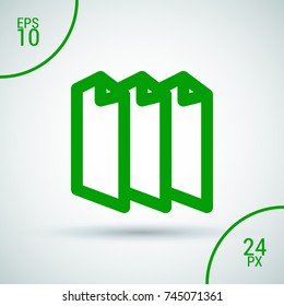 List set minimal vector icon. Blank set flat line icon for websites and mobile minimalistic flat design.