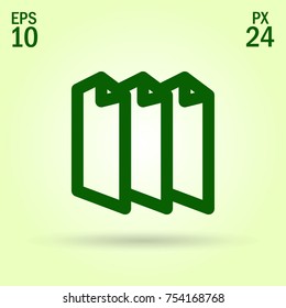 List set minimal vector icon. Blank set flat line icon for websites and mobile minimalistic flat design.