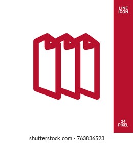 List set minimal vector icon. Blank set flat line icon for websites and mobile minimalistic flat design.