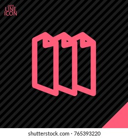 List set minimal vector icon. Blank set flat line icon for websites and mobile minimalistic flat design.