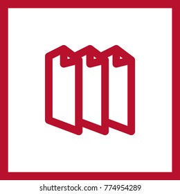 List set minimal vector icon. Blank set flat line icon for websites and mobile minimalistic flat design.