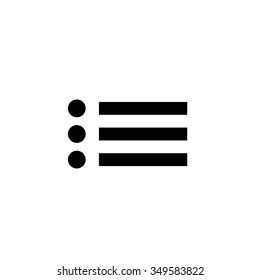 List sign icon. Content view option button