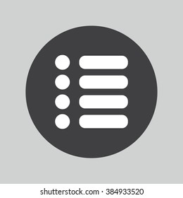 List sign icon. Content view option button