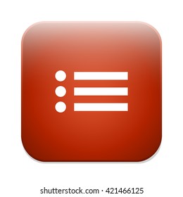 List sign icon. Content view option button