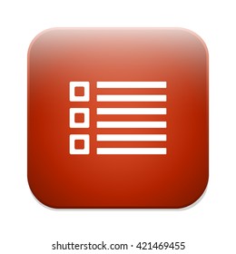 List sign icon. Content view option button