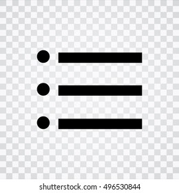 List sign icon. Content view options