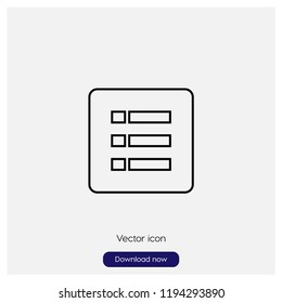 List sign icon in trendy flat style isolated on grey background, modern symbol vector illustration for web