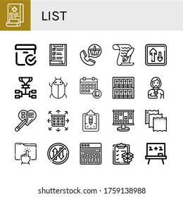 Liste einfacher Symbole gesetzt. Enthält Symbole wie medizinische Berichte, Checked Box, List, Order, Paper, Priority, Plan, Tick, Binders, Reporter, kann für Web, Mobile und Logo verwendet werden