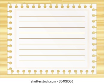 The list of spiral notebook on wood background