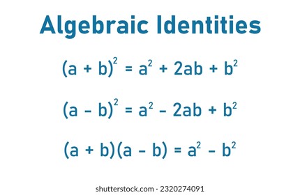 List of standard identities in mathematics. Algebraic identities. Important identities. Algebra basic formula. Mathematics resources for teachers and students.