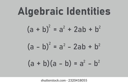 List of standard identities in mathematics. Algebraic identities. Important identities. Algebra basic formula. Mathematics resources for teachers and students.