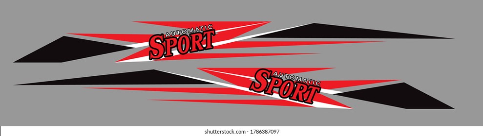 LIST STICKERS FOR MOTORCYCLE AND SPORTS. MODERN STICKERS. SIMPLE STICKER CUTING VECTOR

