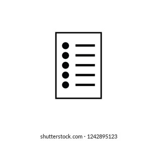 List symbol note icon questionnaire
