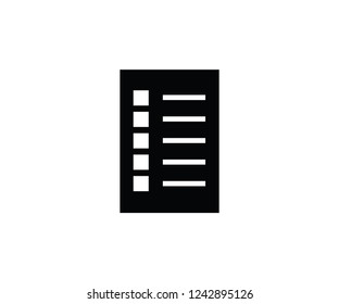 List symbol note icon questionnaire
