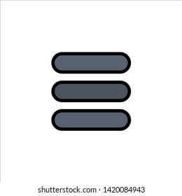 List, Task, Text Business Logo Template. Flat Color