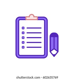 List of tasks, orders and pencil 