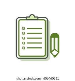 List of tasks, orders and pencil