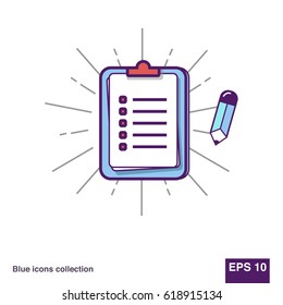 List of tasks, orders and pencil