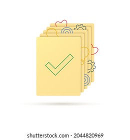 List of tasks with stages. To-do list with purpose and consistent implementation. Vector illustration.