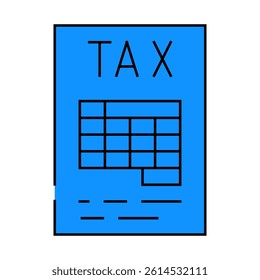 list tax line icon vector. list tax sign. isolated symbol illustration