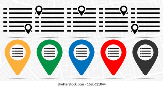 list, text icon. Simple glyph vector of text editor set icons for UI and UX, website or mobile application on white background