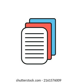 List thin line icon. Color. Element of simple icon for websites, web design, mobile app, info graphics. Thin line icon for website design and development, app development.
