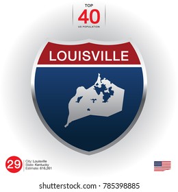 List of Top 40 cities in the United States, sorted by population Presented in the form of city name and map. And the population message, vector art image illustration