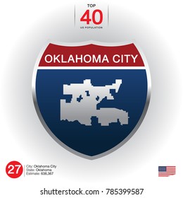 List of Top 40 cities in the United States, sorted by population Presented in the form of city name and map. And the population message, vector art image illustration