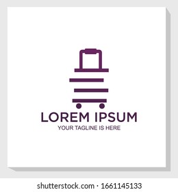 list travel logo template design vector, suitcase logo template, traveling logo vector