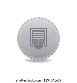 List vector button, web design element