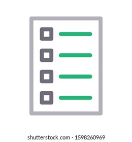 list vector color line icon 