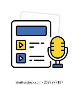 List vector filled outline icon. EPS 10 file