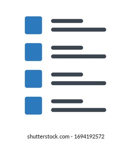list vector glyph color icon 