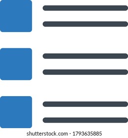 list vector glyph color icon 
