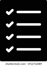 list vector glyph flat icon