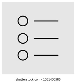 List Vector Icon