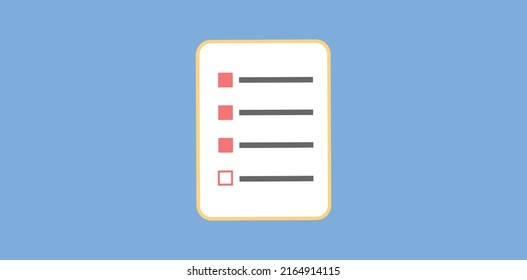 List vector icon flat design. list form vector illustration in modern trendy design.