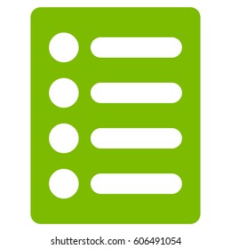 List vector icon. Flat eco green symbol. Pictogram is isolated on a white background. Designed for web and software interfaces.