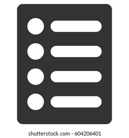 List vector icon. Flat gray symbol. Pictogram is isolated on a white background. Designed for web and software interfaces.