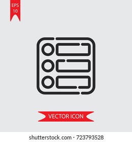 List vector icon, illustration symbol