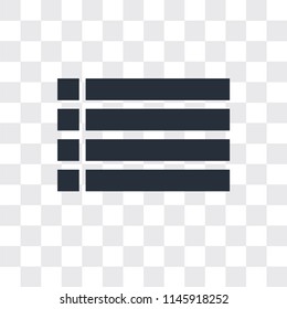 List vector icon isolated on transparent background, List logo concept